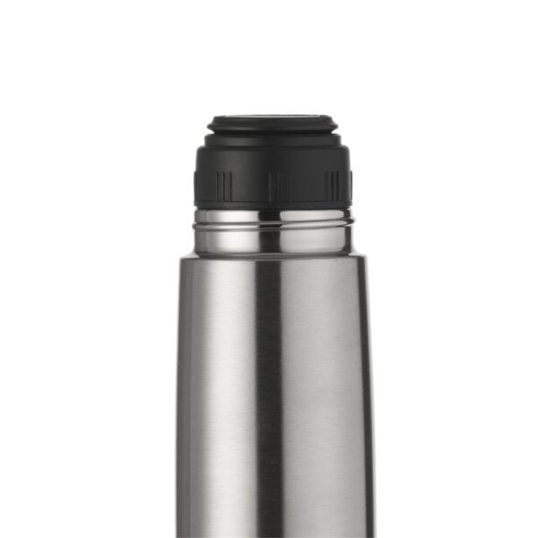 Garrafa Térmica Inox 350ml. Acompanha capa protetora de couro sintético com alça de nylon. - Image 2